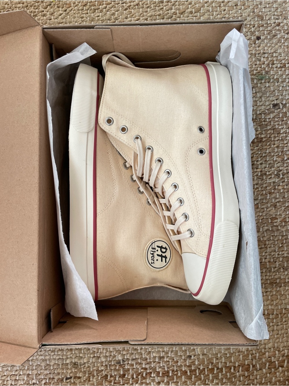PF Flyers All American Collection High-Top in Antique White